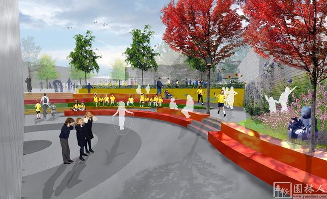 動靜皆宜 英國倫敦伊曼紐爾CE小學動態運動場景觀設計解析